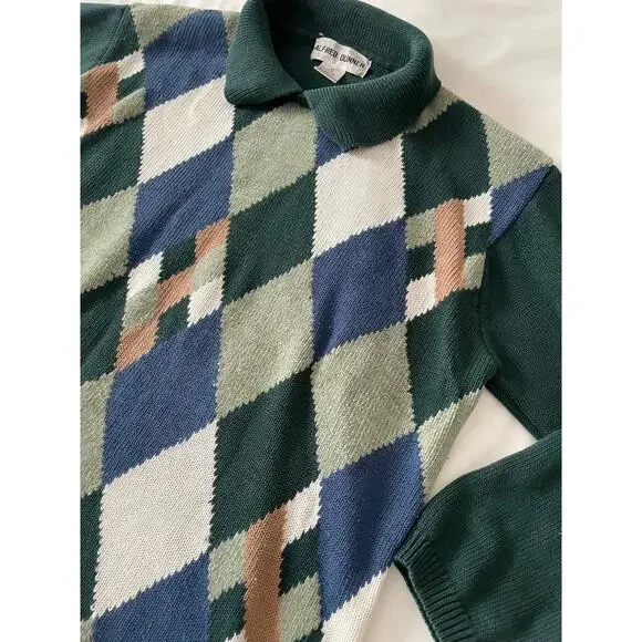 Vtg. Alfred Dunner Green Sweater SZ M - Picture 2 of 6